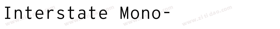Interstate Mono字体转换